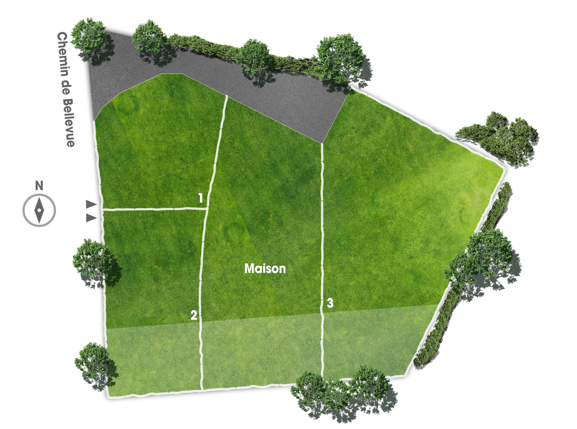 Chemin de Bellevue - Terrains à vendre à Aigrefeuille près de Toulouse